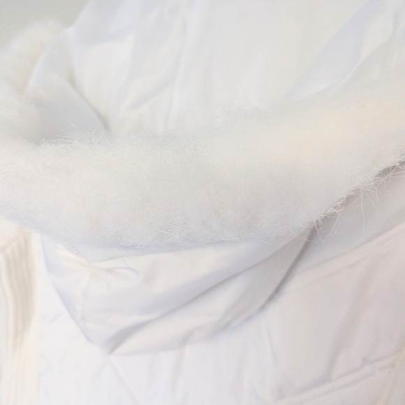 Women's White Hooded Jacket - Picture 3 of 7